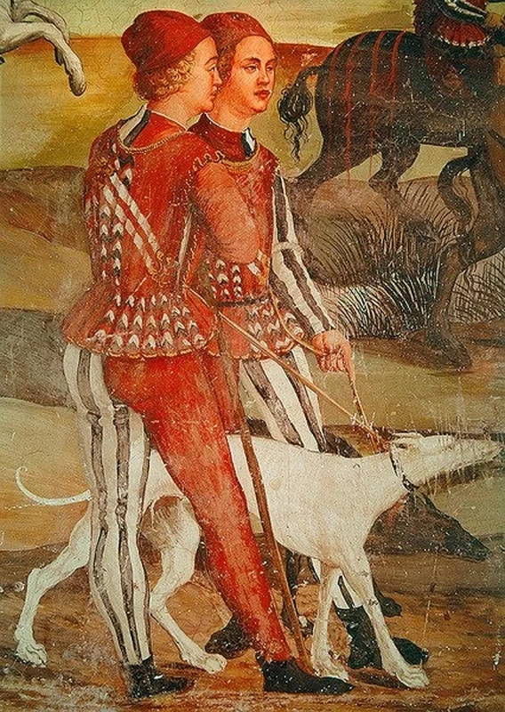 Il Romanino-511-Malpaga, castello - Scena di caccia - dettaglio